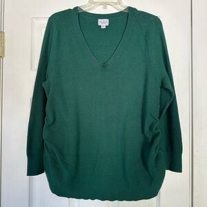 Isabel Maternity Green Sweater | Size XXL | Soft & Cozy Knit